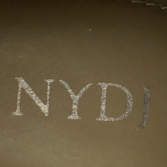 NYDJ JoleneGo Suede Block Heel Boots Women Sz 6.5 Color Taupe - Picture 9 of 12